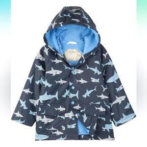 Hatley Boys' Button-up Shark Printed Rain Jacket Size 5